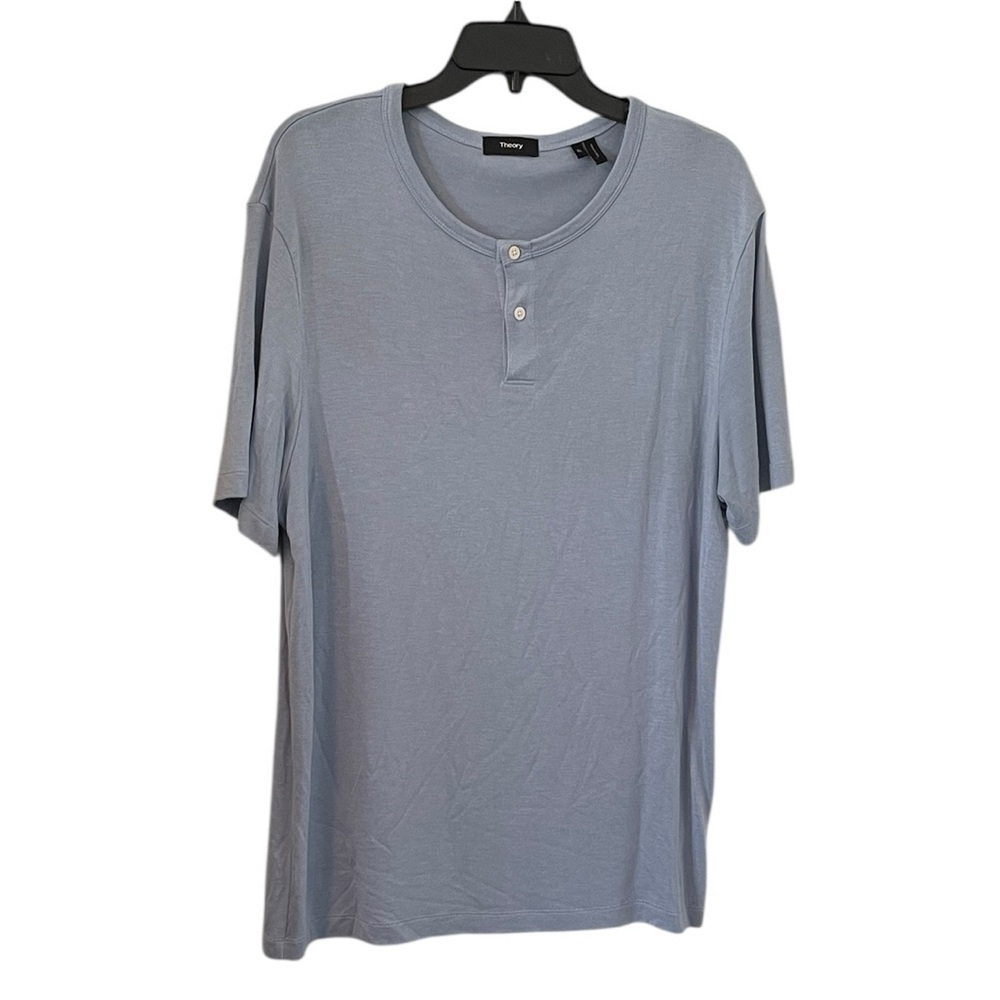 THEORY |‎ Men’s Light Blue Gaskell H. Anemone Henley Two Button Top Size XL